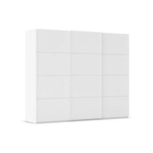 Goossens Excellent Kledingkast Finca Mat Glas, Slaapkamerkast 270 cm breed, 223cm hoog, 3x 4 paneel glas schuifdeuren