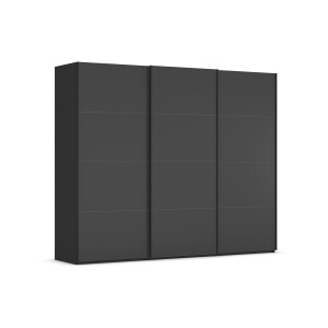 Goossens Excellent Kledingkast Finca Mat Glas, Slaapkamerkast 300 cm breed, 223 cm hoog, 3x 4 paneel glas schuifdeuren