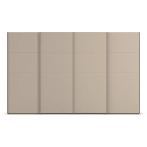 Goossens Excellent Kledingkast Finca Mat Glas, Slaapkamerkast 320 cm breed, 223 cm hoog, 4x 4 paneel glas schuifdeuren