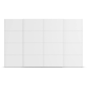 Goossens Excellent Kledingkast Finca Mat Glas, Slaapkamerkast 360 cm breed, 223 cm hoog, 4x 4 paneel glas schuifdeuren