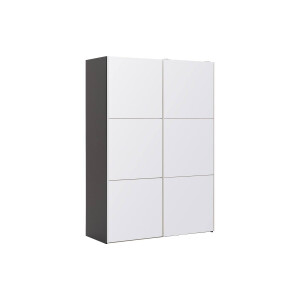 Goossens Kledingkast Easy Storage Sdk, 153 cm breed, 220 cm hoog, 2x 3 paneel glas schuifdeuren