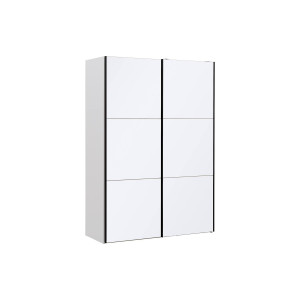 Goossens Kledingkast Easy Storage Sdk, 153 cm breed, 220 cm hoog, 2x 3 paneel glas schuifdeuren