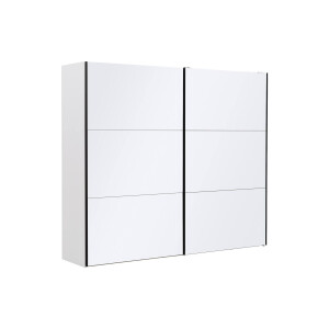 Goossens Kledingkast Easy Storage Sdk, 253 cm breed, 220 cm hoog, 2x 3 paneel glas schuifdeuren