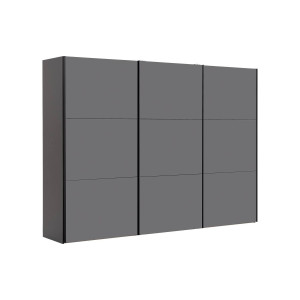 Goossens Kledingkast Easy Storage Sdk, 303 cm breed, 220 cm hoog, 3x 3 paneel glas schuifdeuren