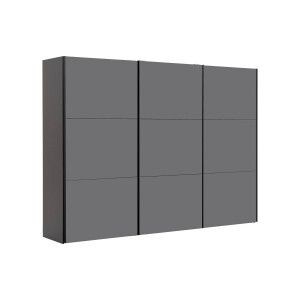Goossens Kledingkast Easy Storage Sdk, 303 cm breed, 220 cm hoog, 3x 3 paneel glas schuifdeuren