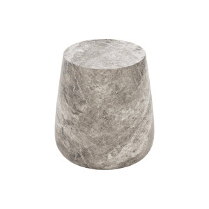 Goossens Salontafel Orsta rond, glasvezelbeton grijs,, 37 x 41 x 37 cm