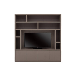 Goossens Tv Meubel Barcelona, 4 deuren 8 open vakken 1 tv paneel