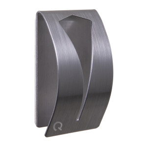 QUVIO Handdoekhouder met plakstrip - RVS - Zilver