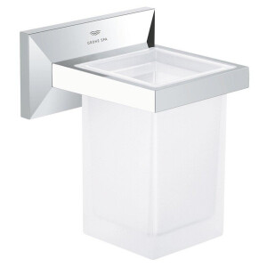 Grohe Allure Brilliant Bekerhouder - met glas - wandmontage - chroom 40893000