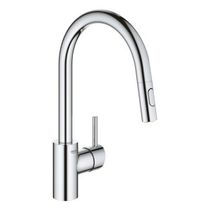 GROHE Concetto Keukenkraan - uittrekbare uitloop - 2 straalsoorten - chroom 31483002