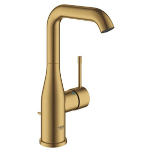 GROHE Essence New Wastafelkraan Opbouw - uitloop 12.7cm - L-size - hoge draaibare uitloop - waste - EcoJoy - brushed cool sunrise 32628gn1