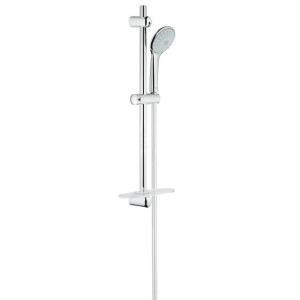 GROHE Euphoria 110 Mono Glijstangset - 60cm - ronde hanndouche - 1 straalsoort - gladde doucheslang - met zeepschaal - chroom 27266001