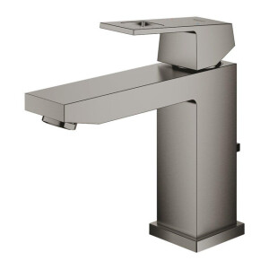 GROHE Eurocube waterbesparende wastafelkraan m-size met waste brushed hard graphite 23445AL0