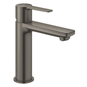 GROHE Lineare wastafelkraan - s-size - waterbesparend - met push open waste - gladde body - brushed hard graphite (antraciet) 23106AL1