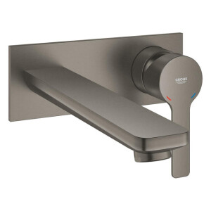 GROHE Lineare waterbesparende afbouwdeel inbouw wandkraan l-size met uitloop 20.7cm brushed hard graphite 23444AL1