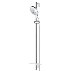 GROHE Rainshower SmartActive 150 Glijstangset - 90cm - ronde handdouche - 3 straalsoorten - gladde doucheslang - met zeepschaal - chroom 26594000