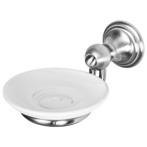 Haceka Allure Zeephouder - wandmodel - keramiek - geborsteld RVS 1208481
