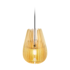 Halley XL houten hanglamp extra large - met koordset zwart - Ø 53 cm