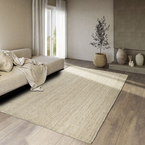 Handgeweven Jute Vloerkleed Rosalie - Creme 170x120cm - Jute - Dekbed-Discounter.nl
