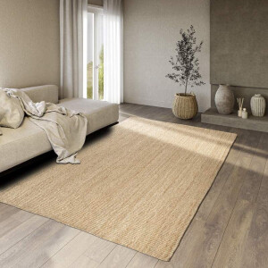 Handgeweven Jute Vloerkleed Rosalie - Naturel 290x200cm - Jute - Dekbed-Discounter.nl