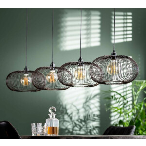 Hanglamp Disk 170 cm breed in zwart nikkel