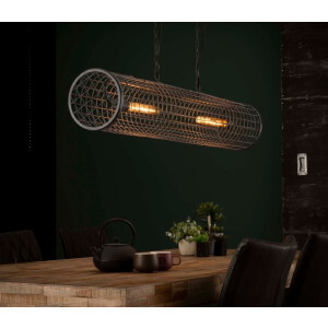 Hanglamp kooi 121 cm breed in slate grijs