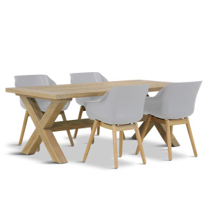 Hartman Sophie teak/Oregon 200 cm dining tuinset 5-delig