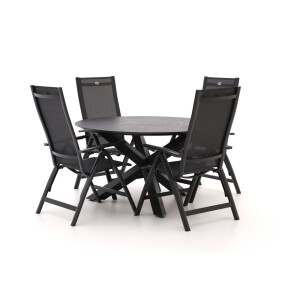 Hartman Troy/Lodola ø 130cm dining tuinset 5-delig verstelbaar - Laagste prijsgarantie!