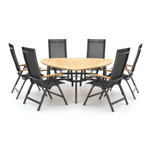 Hartman Troy/Triangular 170cm dining tuinset 7-delig verstelbaar - Laagste prijsgarantie!