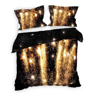 Dekbedovertrek Katoen-Satijn - Double Face - Lumina - Lits-Jumeaux XL (260x200 Cm) - Zwart Katoen-satijn - Patroon - Heckett Lane - Dekbed-Discounter.nl