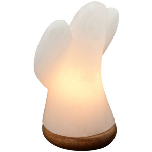 HIMALAYA SALT DREAMS Zoutkristal-tafellamp Engel Met de hand gemaakt van zoutkristal - iedere steen uniek, H: ca.19 cm (1 stuk)