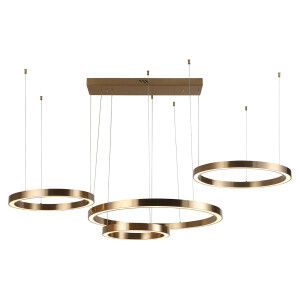 Richmond Hanglamp 'Lilou' 4-lamps, kleur Brushed Gold