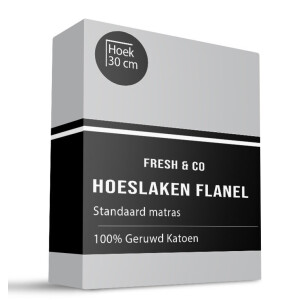 Hoeslaken Katoen Flanel Outlet 90x200 Cm Silver Dekbed Discounter - Dekbed-Discounter.nl