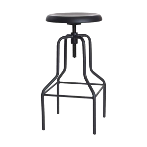 Hoge draaibare kruk mat zwart - in hoogte verstelbaar