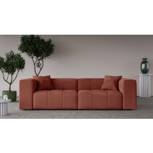 Home affaire 3-zitsbank ERIZ Big Sofa, XXL, ook in Bouclé moderne stiksels, incl. 2 sierkussens, b/d/h: 278/104/70 cm