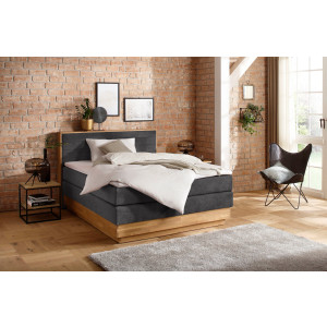 Home affaire Boxspring Cavan Eiken, met bedkist & topmatras, verschillende hardheden (ook H4)