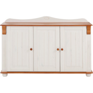 Home affaire Dressoir ADELE Commode, 3-deurs, breedte 130 cm, van massief dennenhout, FSC