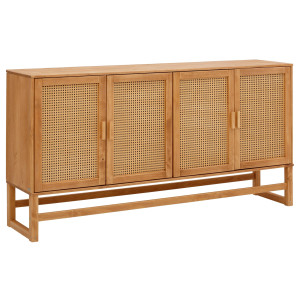 Home affaire Dressoir Linz Commode met rotan vlechtwerk op de deurfronten, van massief hout