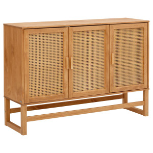 Home affaire Dressoir Linz Commode met rotan vlechtwerk op de deurfronten, van massief hout