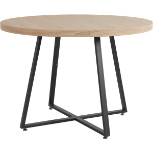 Home affaire Eettafel Anja, TOPSELLER! Diameter 110 cm, Scandi design, metalen frame