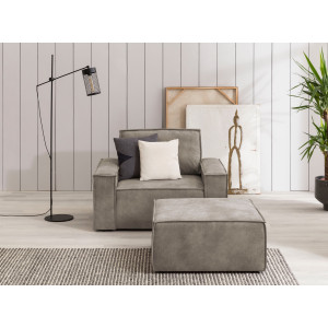 Home affaire Fauteuil Sherwood Loveseat en hocker als set, passend bij de bekleding-serie SHERWOOD