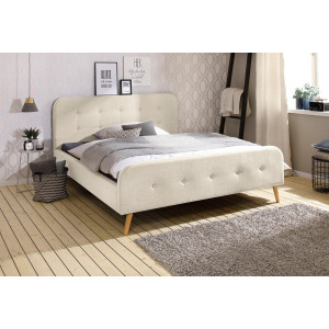 Home affaire Gestoffeerd bed Amrum met luxueuze knopen aan het zacht verdikte hoofd- en voetbord