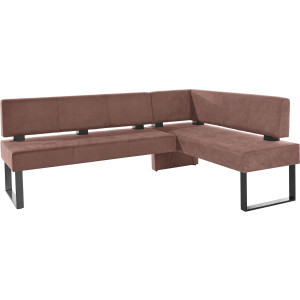 Home affaire Hoekbank Oliver met metalen frame, keukenbank verschillende hoezen cord eetkamerbank ottos choice