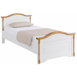 Home affaire Houten bed Graz met decoratief freeswerk, inclusief lattenbodem