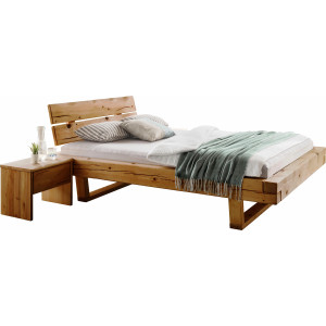 Home affaire Ledikant Ultima 3-delig, van vurenhout in balk-look, 180 cm bed, 2 nachtkastjes (set, 3-delig)