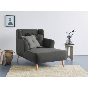 Home affaire Loveseat Baggio met houten voetjes