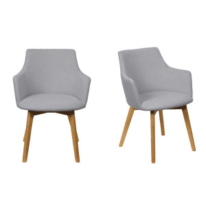 Home affaire Stoel met armleuningen Ena eettafelstoel, gestoffeerde fauteuil, woonstoel, eetstoel met armleuningen (set, 2 stuks)