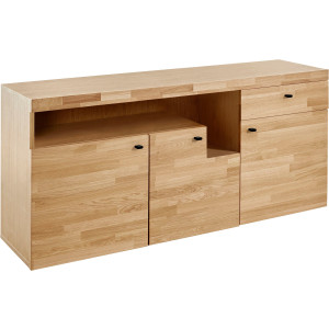 Home affaire Tv-meubel Divupe Breedte 138 cm, fronten van massief hout, FSC-gecertificeerd