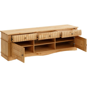 Home affaire Tv-meubel Teresa Breedte 154 cm, tv-tafel, van massief grenen