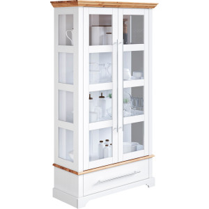 Home affaire Vitrinekast Meliss Hoogte 169 cm, breedte 94 cm, 2-deurs, massief grenen, FSC